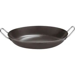 Paella pan blue steel D=470,H=65,L=550,B=470mm gray