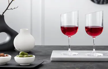Скошенные бокалы для вина: особенности