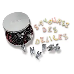 Набор форм для конд.изд. «Алфавит»[26шт] сталь нерж. D=130,H=25мм металлич.