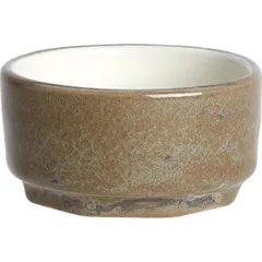 Sauce boat “Revolution Granite”  porcelain  50 ml  D=65, H=35mm  gray, brown.