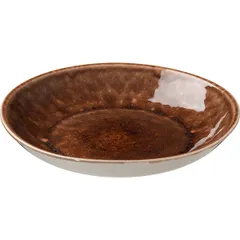 Тарелка глубокая «Маррон Реативо» для плова фарфор 1,5л D=300,H=15мм коричнев.,бежев., изображение 2