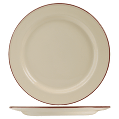 Тарелка «Кларет» фарфор D=230,H=17мм бежев.,бордо