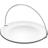Блюдо сервировочное «Банкет» стекло,сталь нерж. D=33,H=20см
