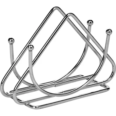 Салфетница сталь ,H=82,L=130,B=53мм серебрист., Длина (мм): 130, Ширина (мм): 53, Форма: треугольная