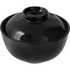 Miso tureen “Kunstwerk” porcelain 300ml D=125,H=95mm black