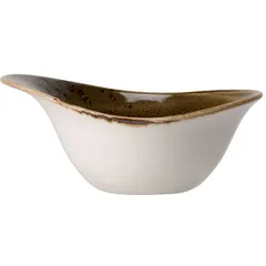 Salad bowl “Kraft”  porcelain  450 ml , H=75, L=180, B=140mm  brown.