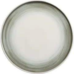 Plate “Aisio” with high side  porcelain  D=279, H=17mm  white, gray