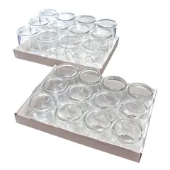 Set of buffet containers[12pcs] glass 160ml D=6,H=8cm