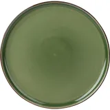 Plate “Sage”  porcelain  D=21cm  green, bronze.