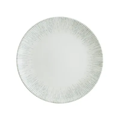 Тарелка «Ирис» мелкая фарфор D=27см белый,серый