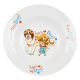 Тарелка глубокая «Мой любимый пес» детская фарфор 230мл D=20см