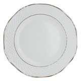 Plate “Aphrodite” small  porcelain  D=26, H=2cm  white, gold