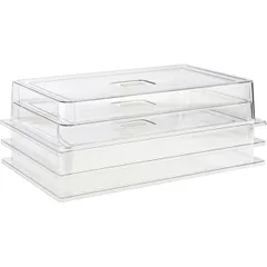 Крышка для подноса фуршетного пластик ,H=95,L=530,B=325мм прозр., изображение 3