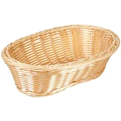 Wicker basket for bread  polyprop. , H=62, L=285, B=175mm  beige.