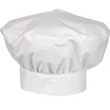 Колпак поварской французский полиэстер,хлопок белый