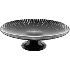 Подставка для торта «Домино Блэк» d=32см стекло ,H=12см черный