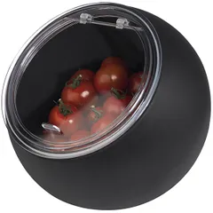 Емкость фуршетная «Мун» с откидной крышкой пластик 0,8л D=19,H=17,5см черный, изображение 4