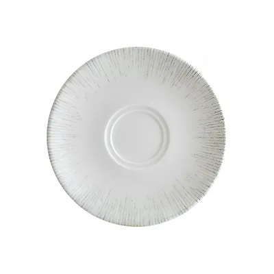 Блюдце «Ирис» для арт. 70235 фарфор D=12см белый,серый