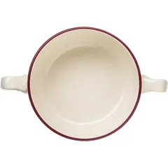 Чашка бульонная «Кларет» фарфор 285мл D=115,H=52мм бежев.,бордо, изображение 3
