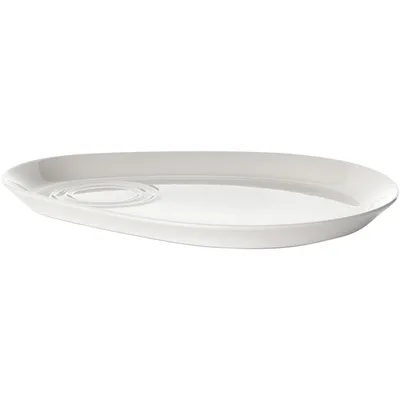 Блюдо «Симплисити» комби фарфор ,L=25,5,B=21см белый, изображение 3