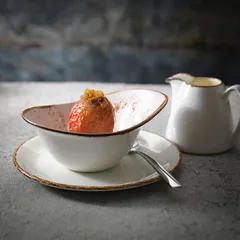 Молочник «Браун Дэппл» фарфор 142мл D=37,H=70мм белый,коричнев., изображение 3