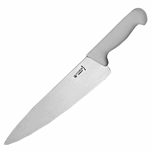 Нож поварской «Шеф» сталь нерж.,пластик ,L=375/260,B=55мм белый,металлич.
