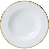 Тарелка глубокая «Беништ Голд» кост.фарф. 225мл D=22см белый,золотой