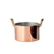 Кастрюля «Купер плюс» полированная, с лужением внутри медь,олово 0,85л D=120,H=75мм медный,золотой
