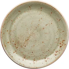 Plate “Kraft Green” small  porcelain  D=23, H=2cm  green.