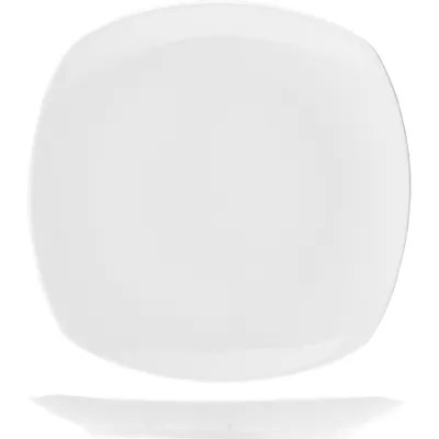 Тарелка «Гамма» мелкая квадратная фарфор ,L=25,B=25см белый, Длина (мм): 250