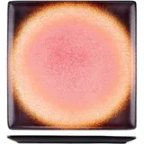 Тарелка «Агат» квадратная фарфор ,L=26,B=26см красный