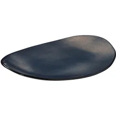 Блюдо «Пати» фарфор ,L=37,B=25см серый,синий, изображение 2