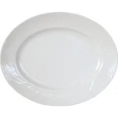 Dish "Spyro" oval  porcelain ,H=2,L=33,B=26cm white