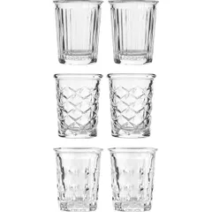 Set of shot glasses [6 pcs]  glass  34 ml  assorted.