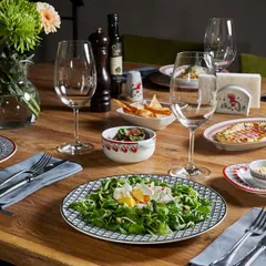 Перечница «Мезень» Принц Кони фарфор 70мл D=50,H=82мм белый,красный, изображение 3