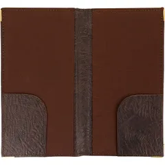 Папка для счетов кожезам. ,H=12,L=225,B=120мм тем.корич., изображение 2