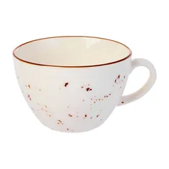 Чашка чайная «Париж» фарфор 339мл D=110,H=72,5мм белый,коричнев., Объем по данным поставщика (мл): 339