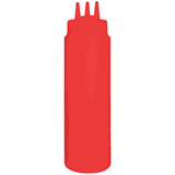Емкость для соусов с тремя носиками пластик 0,69л D=7,H=26см красный