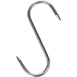 Крюк для мяса до 45 кг[10шт] сталь нерж. ,L=140,B=5мм металлич.