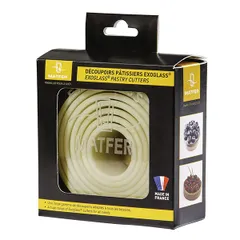 Набор резаков рифлен.[9шт] пластик D=120,H=54мм бежев.