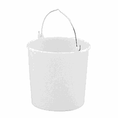 Bucket plastic 15l D=32,H=32cm white