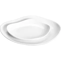 Dish “Wave” porcelain ,H=35,L=235,B=160mm white