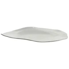 Oval dish with wavy edges  bone porcelain , L=155, B=95mm  white