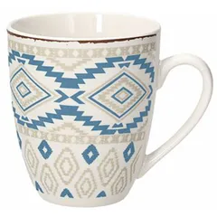 Mug “Casablanca”  porcelain  340 ml , H=10, L=9/12cm  beige, blue.