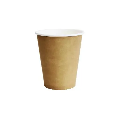 Биоразлагаемые стаканы, крафт, 1 слой, картон, 450мл, 50шт «Rops»