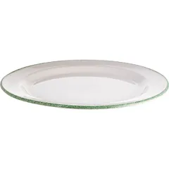 Тарелка «Грин дэппл» мелкая фарфор D=27см белый,зелен., изображение 2