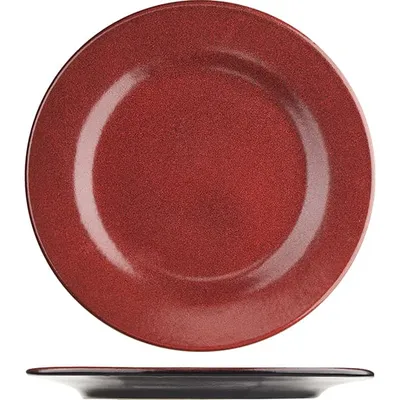 Тарелка «Млечный путь красный» фарфор D=24см красный,черный, Цвет: Красный, Диаметр (мм): 240