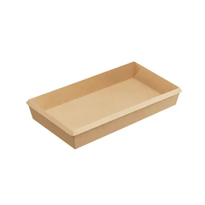 Контейнер бумажный OneClick картон ,H=3,L=12,B=20см св.корич., Длина (мм): 120