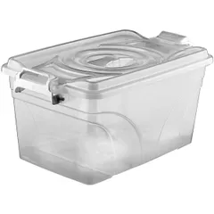 Food container with lid  polyprop. 9l ,H=21,L=36,B=18cm transparent.