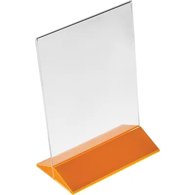 Подставка наст. д/меню А5 пластик ,H=220,L=155,B=95мм прозр.,желт., изображение 2